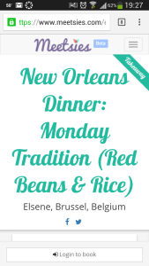 1st Meetsies Brussels - Red Beans and Rice